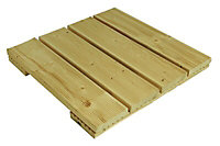 Green Softwood Deck tile (L)0.5m (W)495mm (T)50mm