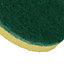 Green & yellow Polypropylene (PP) & polyurethane (PU) Dish scourer