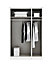 Greenwich White Triple Wardrobe (H)1932mm (W)1270mm (D)558mm
