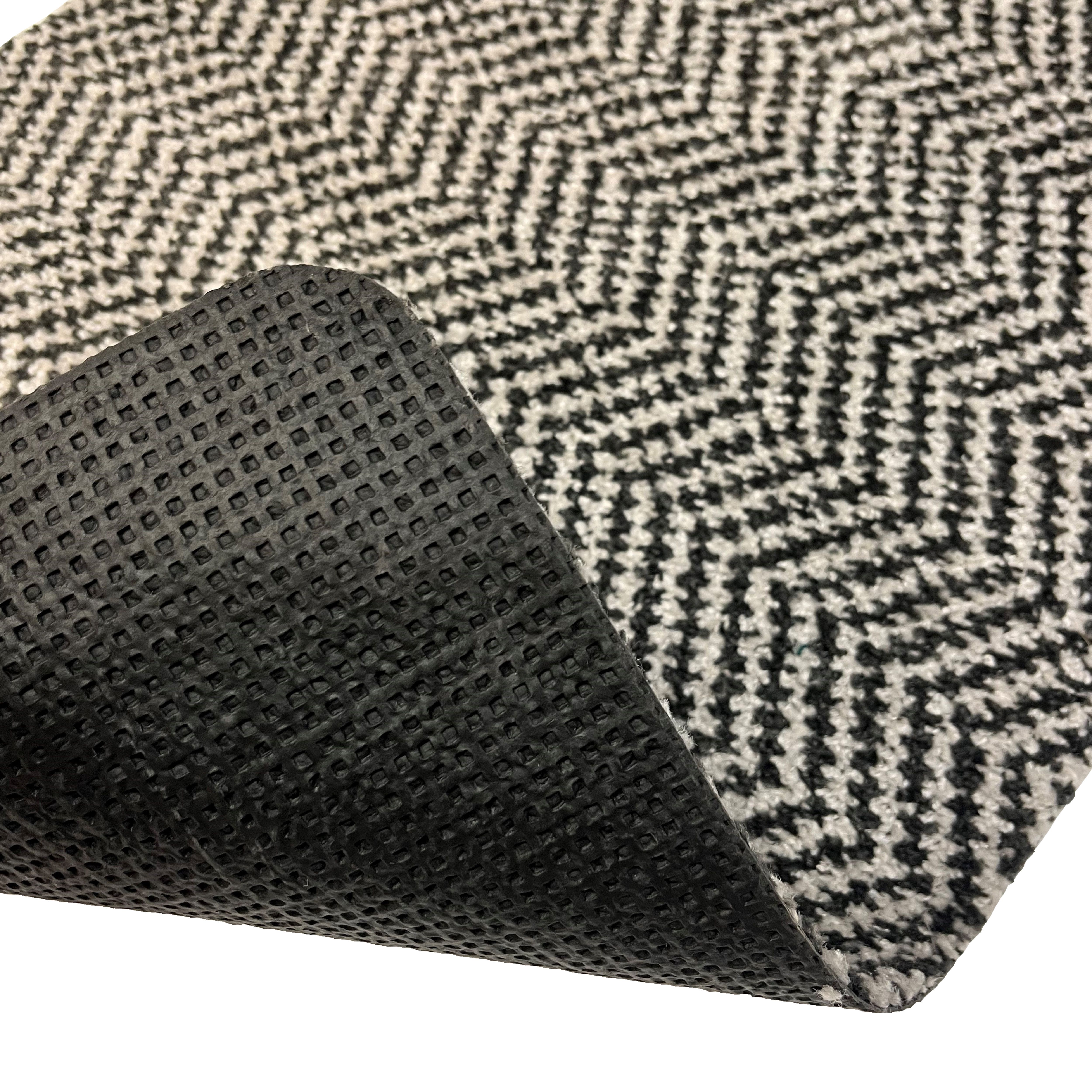 Grey Chevron Door mat, 80cm x 50cm