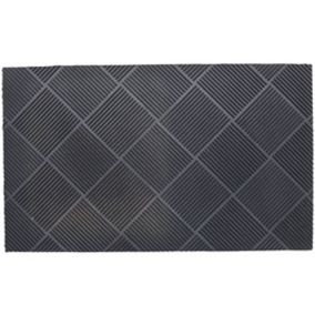 Grey Door mat (L)0.45m (W)0.75m