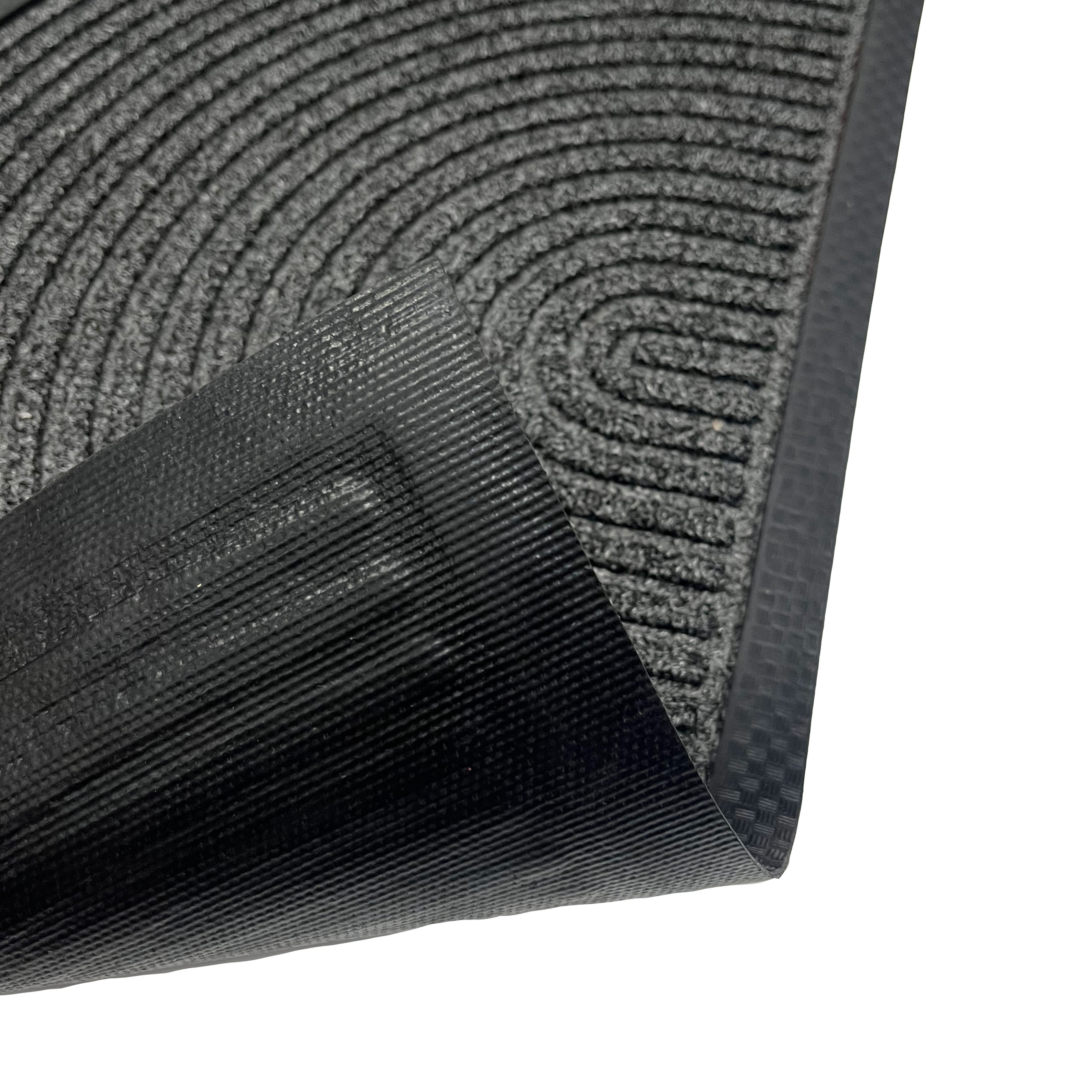 Grey Half moon Door mat, 75cm x 45cm