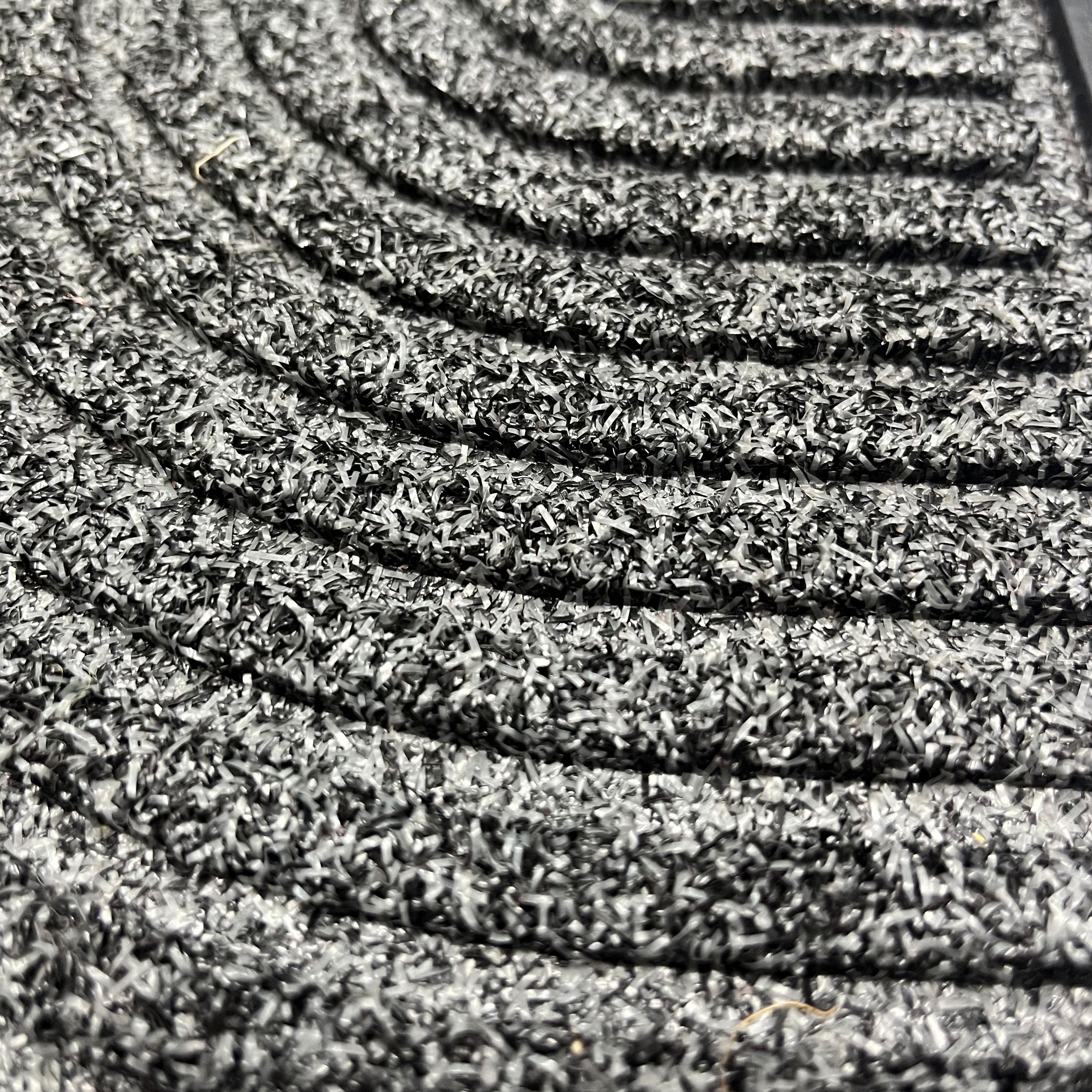 Grey Half moon Door mat, 75cm x 45cm