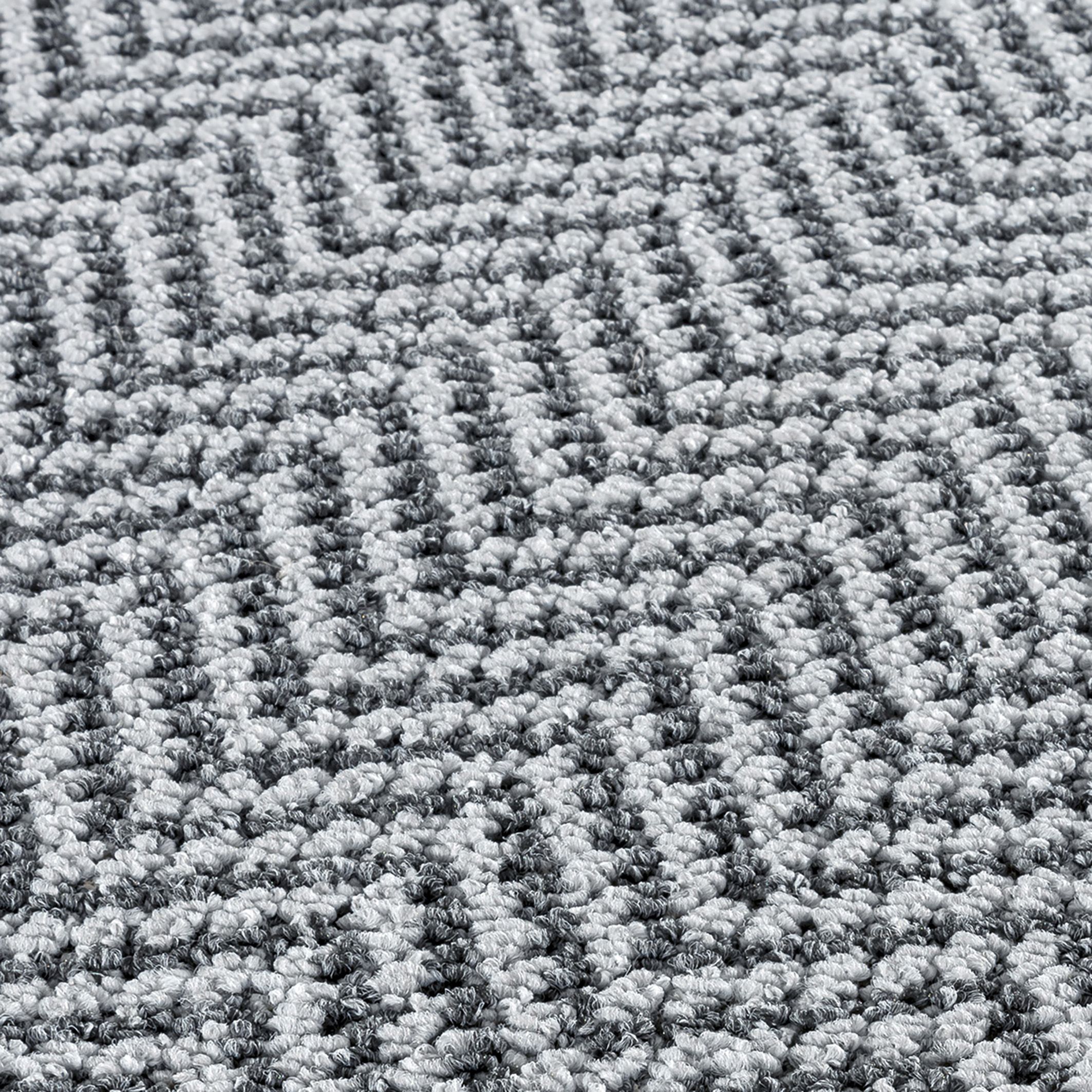 Grey Herringbone Medium Runner, (L)180cm x (W)57cm