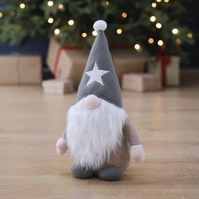 Grey Indoor Standing Gonk Christmas decoration