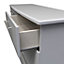 Grey matt 2 Drawer Bedside chest (H)505mm (W)395mm (D)415mm