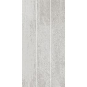 Grey Matt Textured Stone effect Ceramic Wall Tile, Pack of 5, (L)600mm (W)300mm