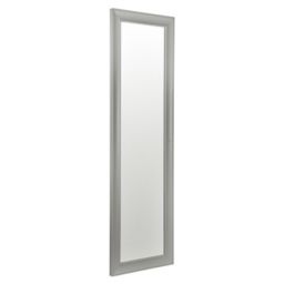 Grey Rectangular Framed Mirror (H)131cm (W)41cm