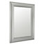 Grey Rectangular Framed Mirror (H)51cm (W)41cm