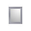 Grey Rectangular Framed mirror (H)51cm (W)41cm