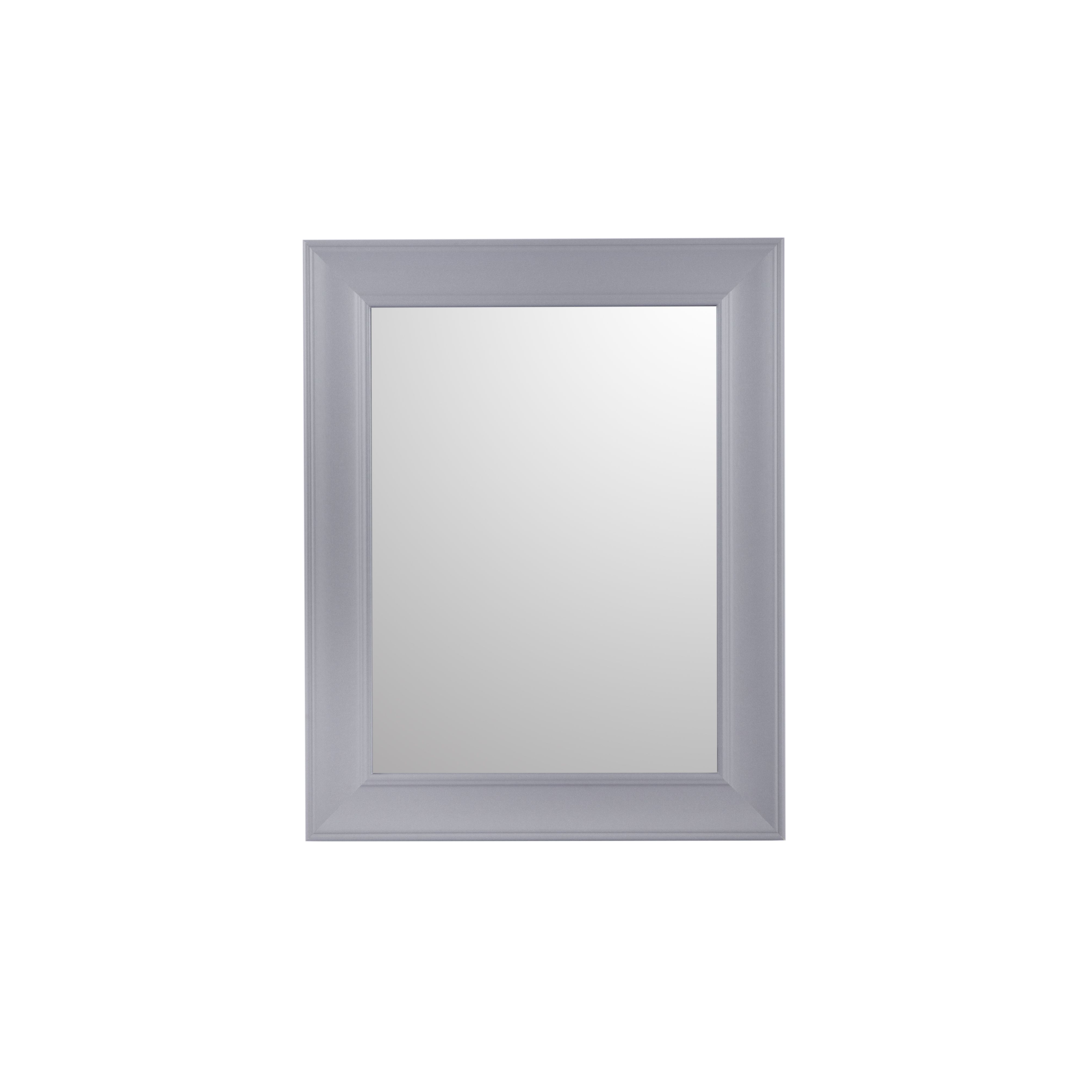 Grey Rectangular Framed mirror (H)51cm (W)41cm | Tradepoint 