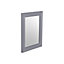Grey Rectangular Framed mirror (H)51cm (W)41cm