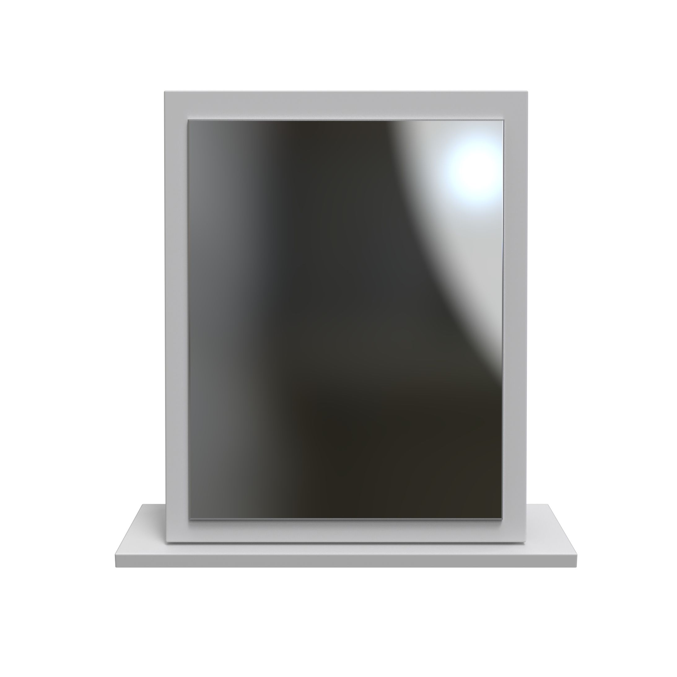 Grey Rectangular Freestanding Framed Mirror, (H)50.5cm