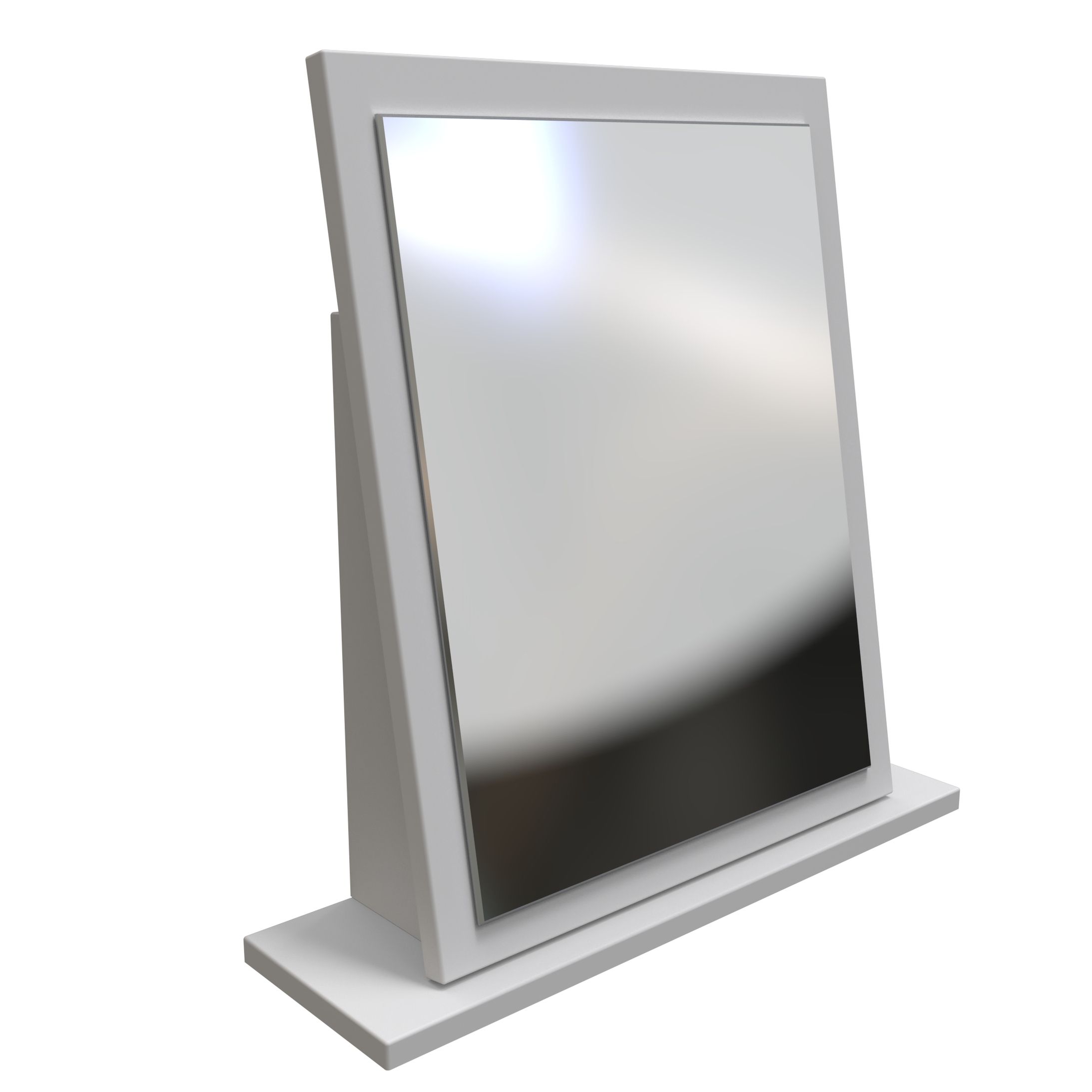Grey Rectangular Freestanding Framed Mirror, (H)50.5cm