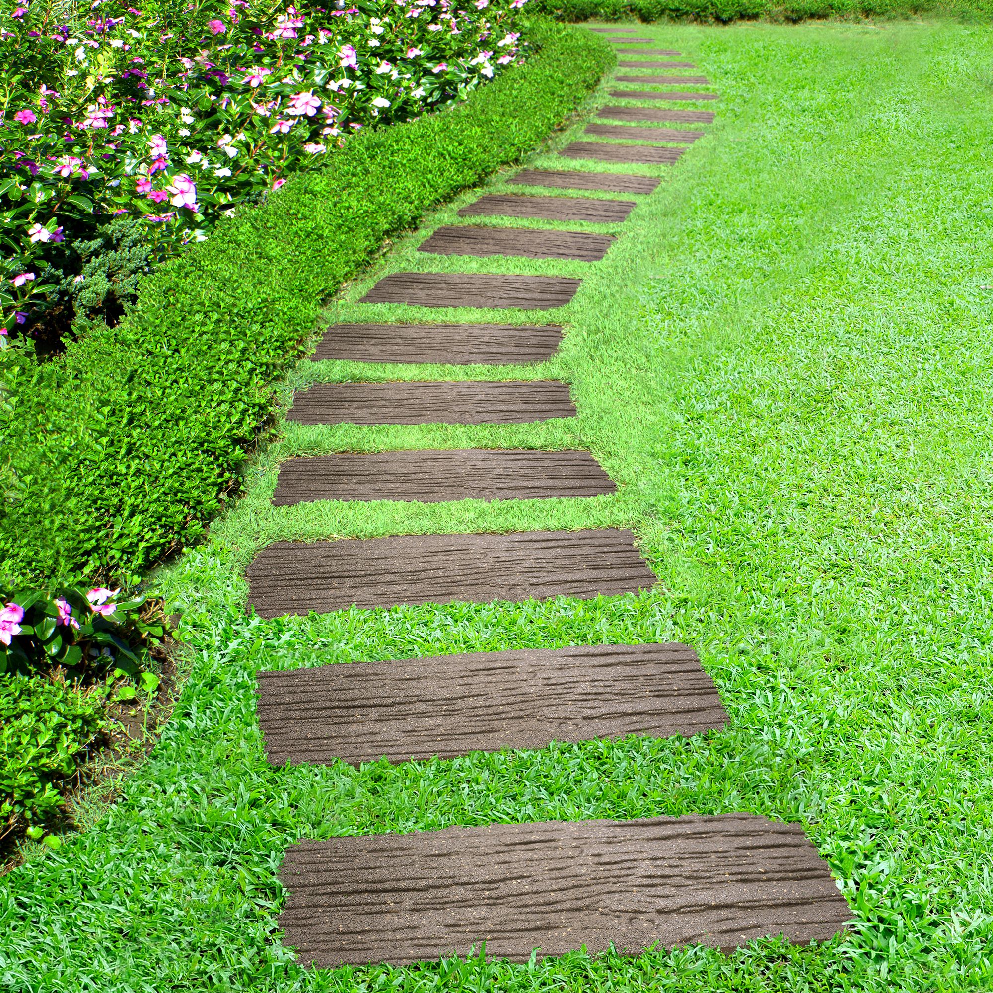 Grey Single size Railroad Tie Stepping stone 0.15m²