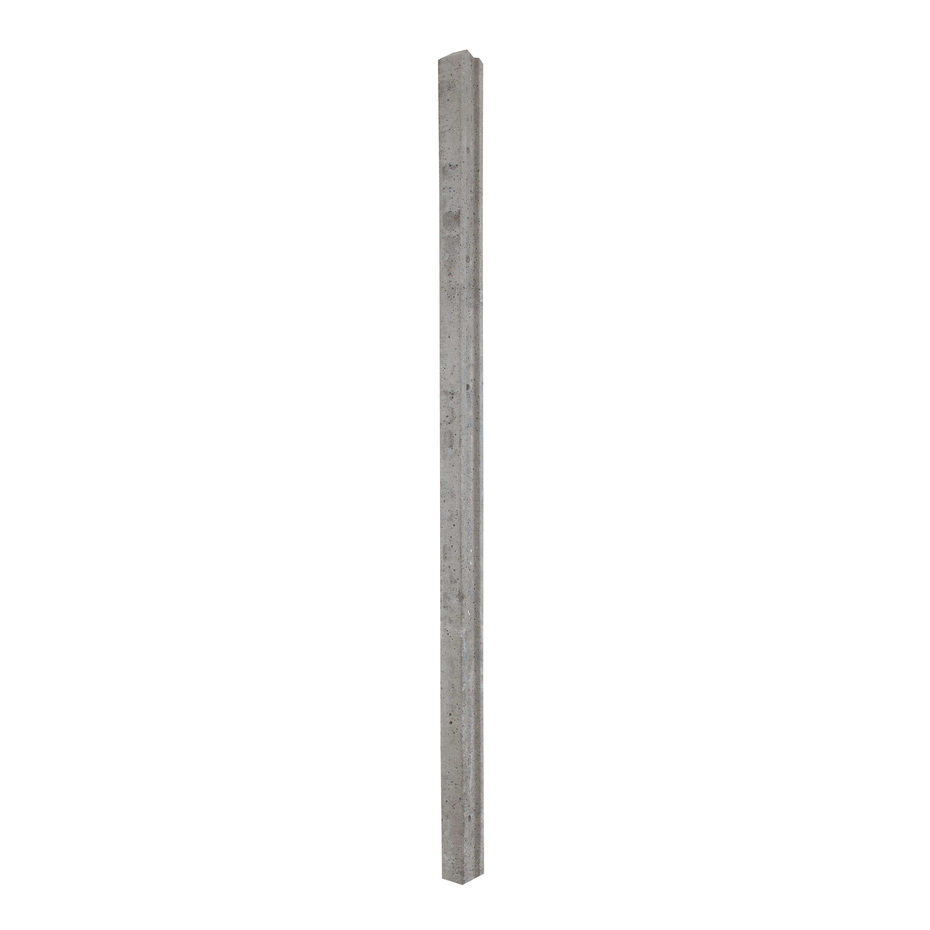 Grey Square Concrete Fence post (H)2.36m (W)85mm, Pack of 3