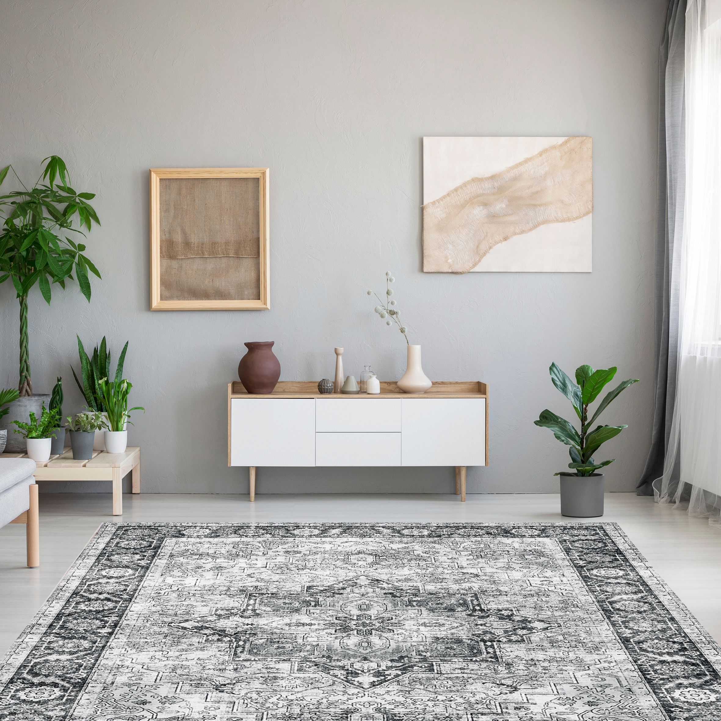 Grey Traditional Rug 230cmx160cm