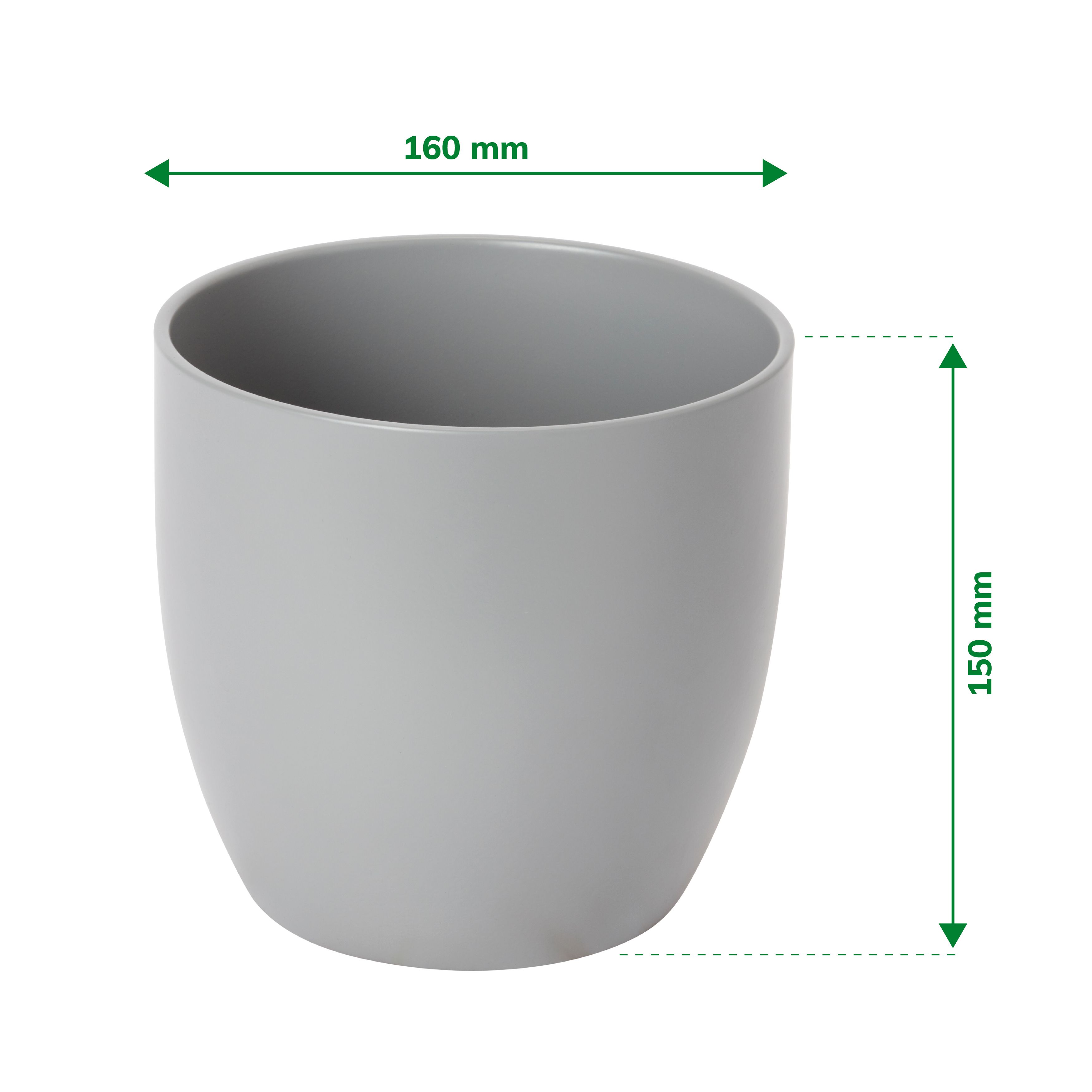 Griffin Ceramic Circular Plant pot (Dia)16.2cm