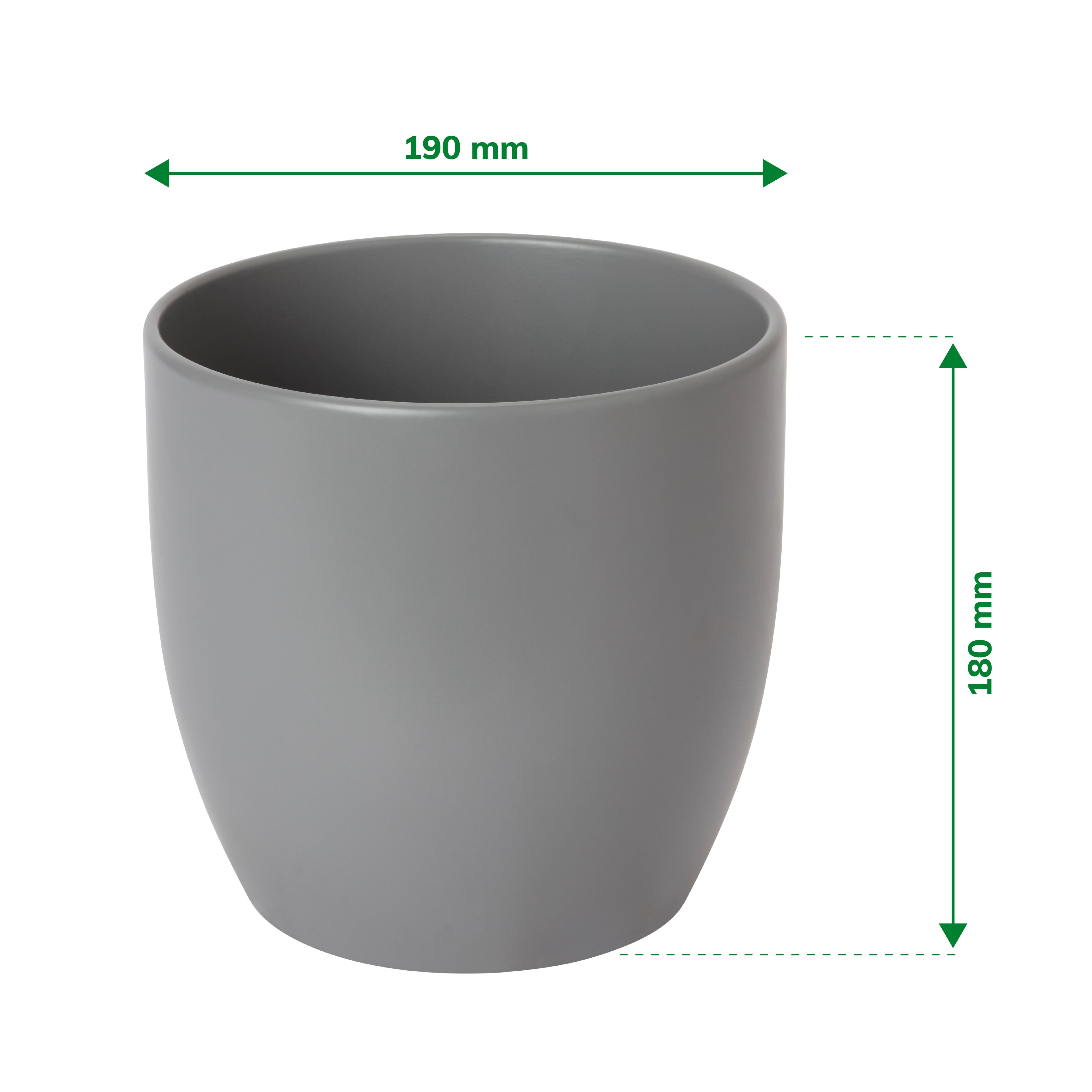 Griffin Ceramic Circular Plant pot (Dia)19.2cm
