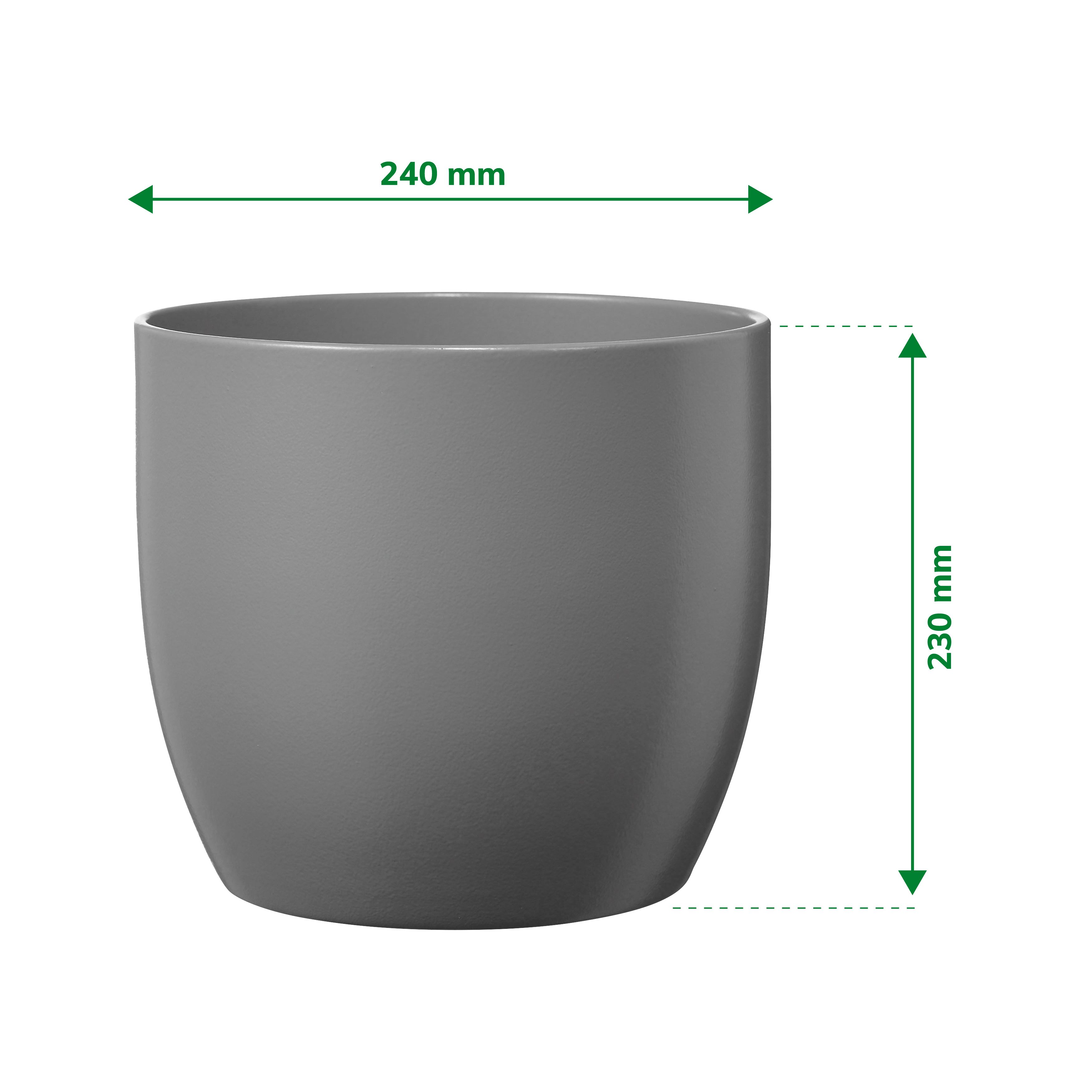 Griffin Ceramic Circular Plant pot (Dia)24.3cm