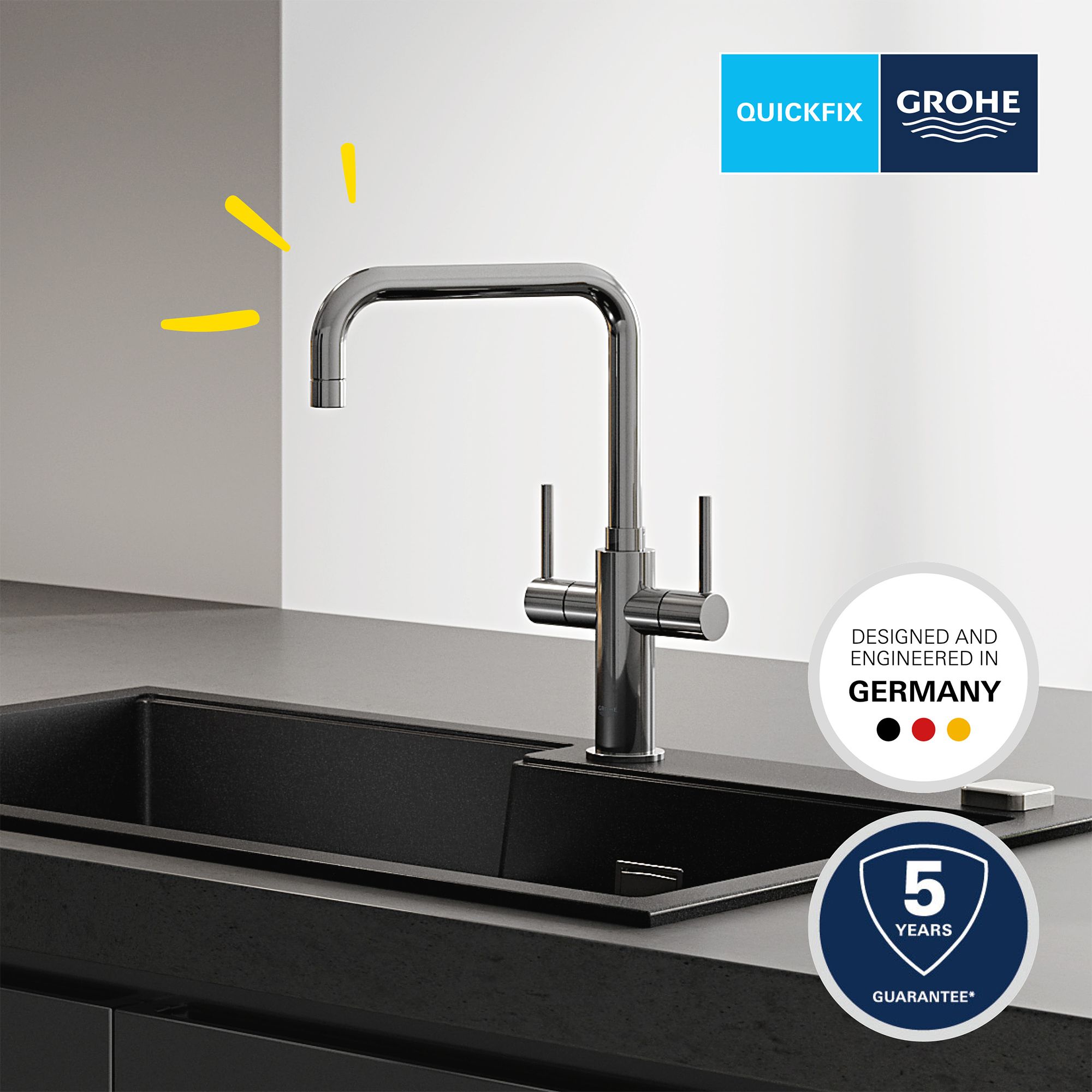Grohe Ambi Cosmopolitan Chrome effect Kitchen Monobloc Tap