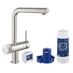 Grohe Blue Pure Stainless steel effect Filter tap