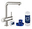 Grohe Blue Pure Supersteel Stainless steel effect Chrome-plated Filter tap