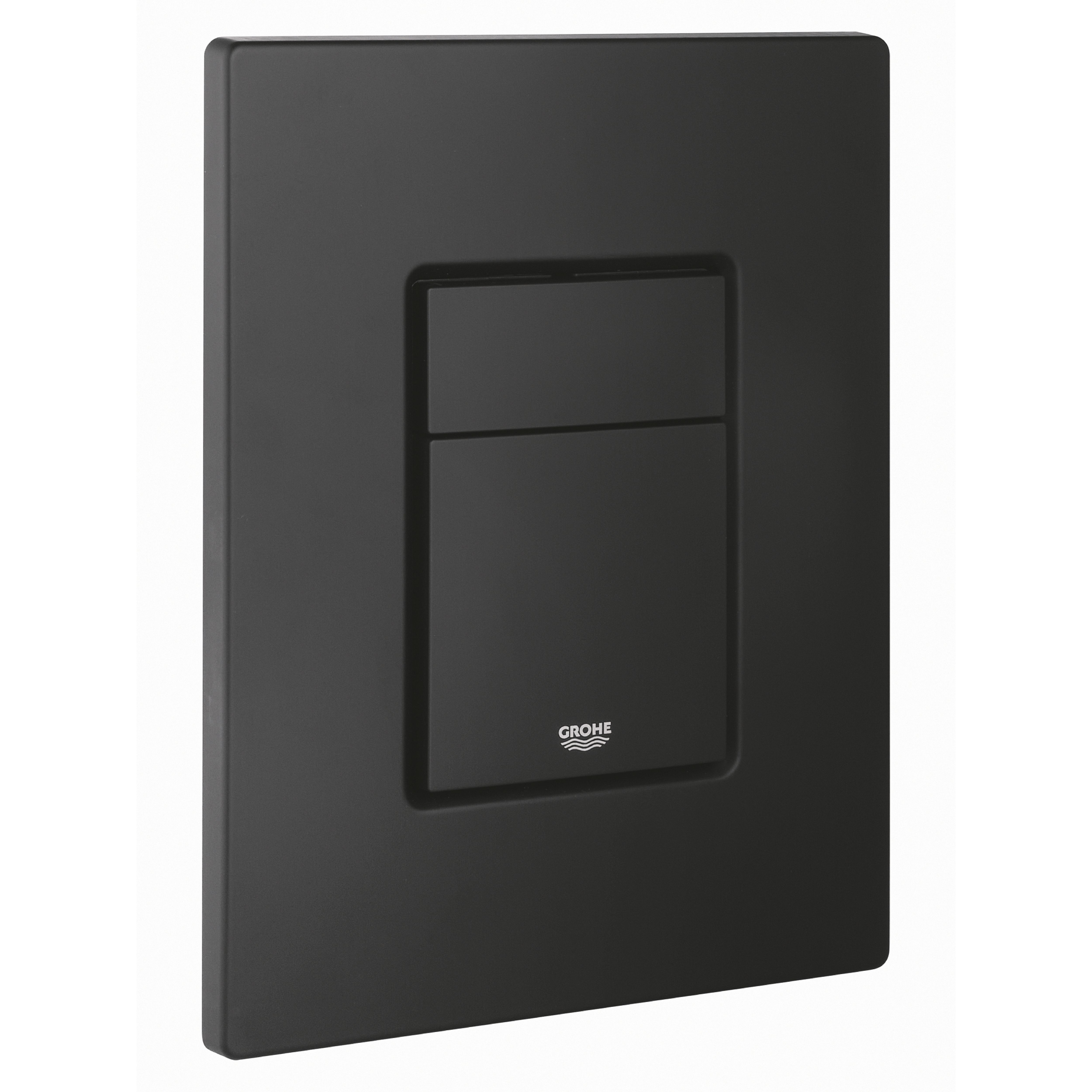 Grohe Euro Alpine White Standard Wall hung Oval Toilet & cistern with Soft close seat & matt black plate
