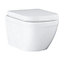 Grohe Euro Alpine White Standard Wall hung Oval Toilet & cistern with Soft close seat