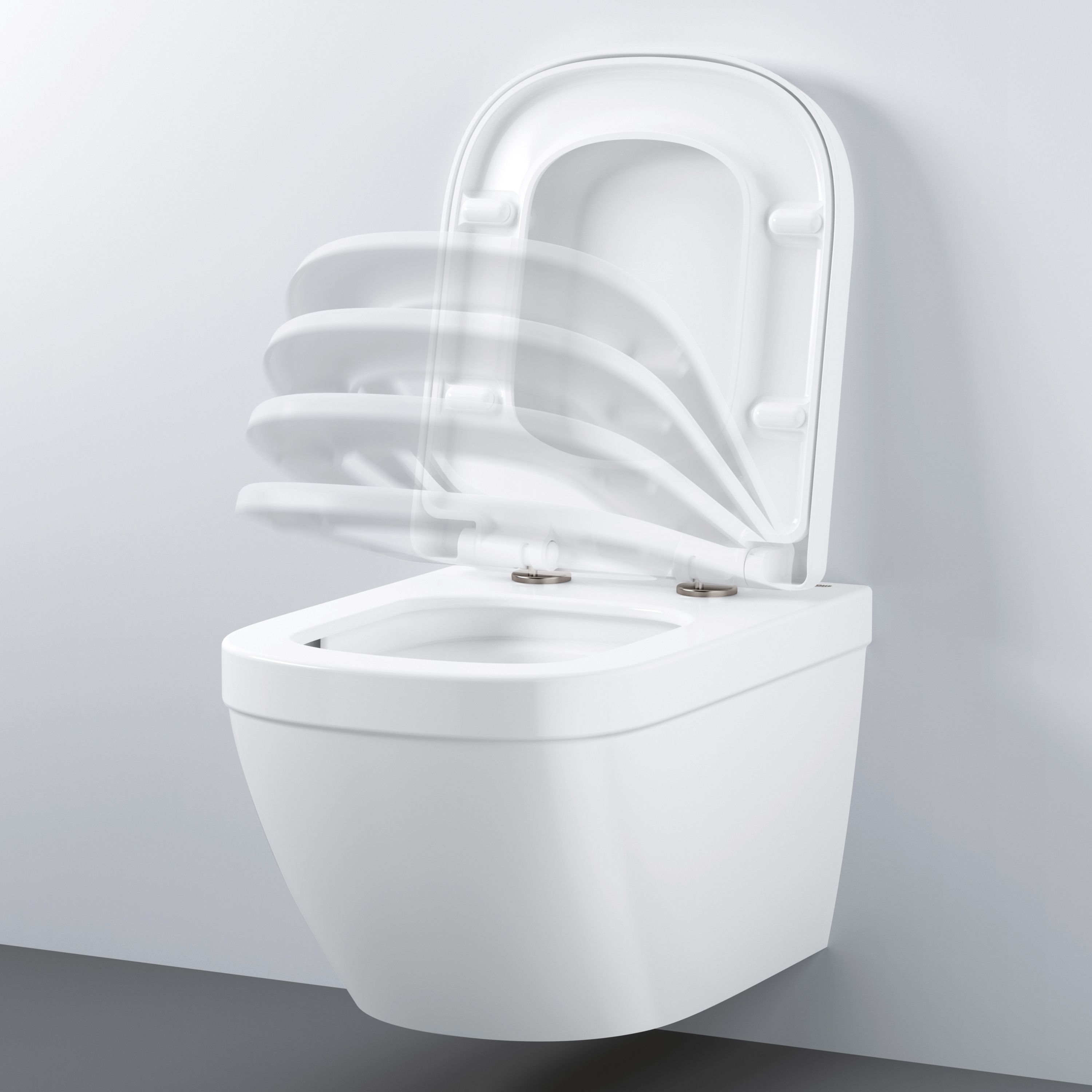 Grohe Euro Alpine White Wall hung Toilet & cistern with Soft close seat
