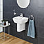 Grohe Euro Gloss White Oval Floor-mounted Semi-pedestal Basin