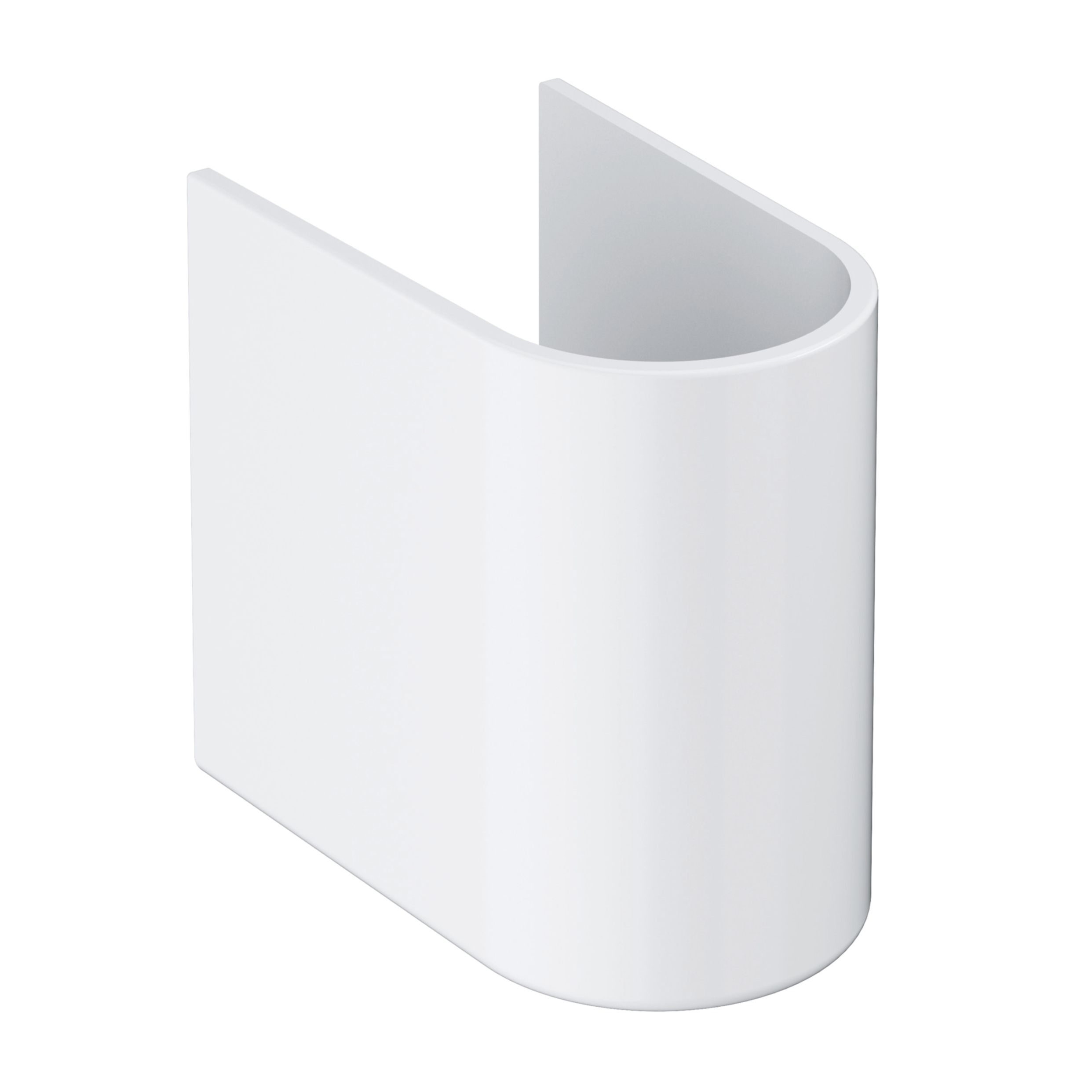 Grohe Euro Gloss White Oval Floor-mounted Semi-pedestal Basin