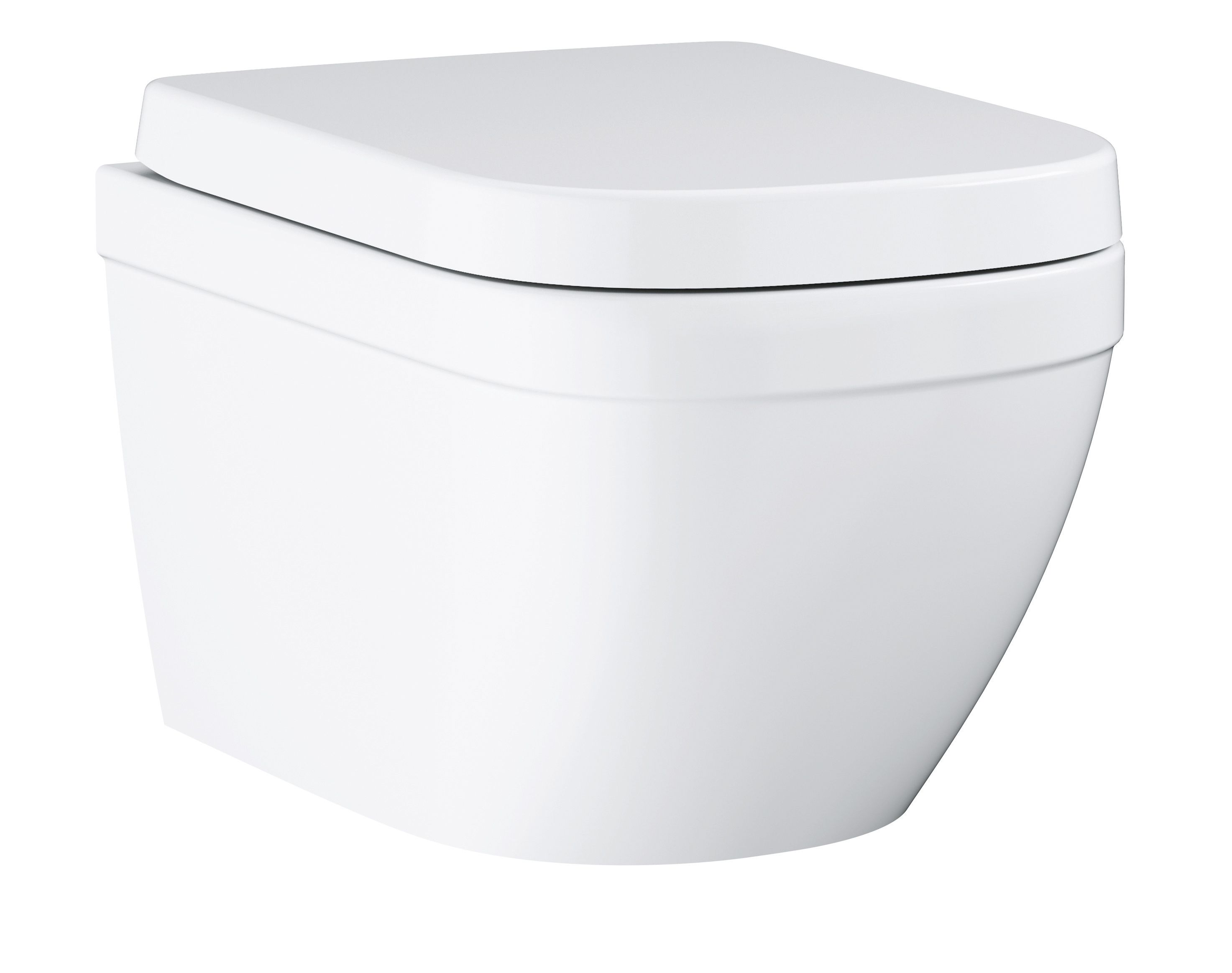 Grohe Euro White Wall hung Toilet set with Soft close seat