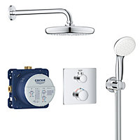Grohe Grohtherm Concealed Chrome effect Thermostatic Multi head shower
