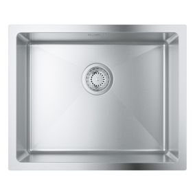 Grohe K700U Stainless Steel Stainless steel effect Stainless steel 1 Bowl Kitchen sink 450mm x 550mm