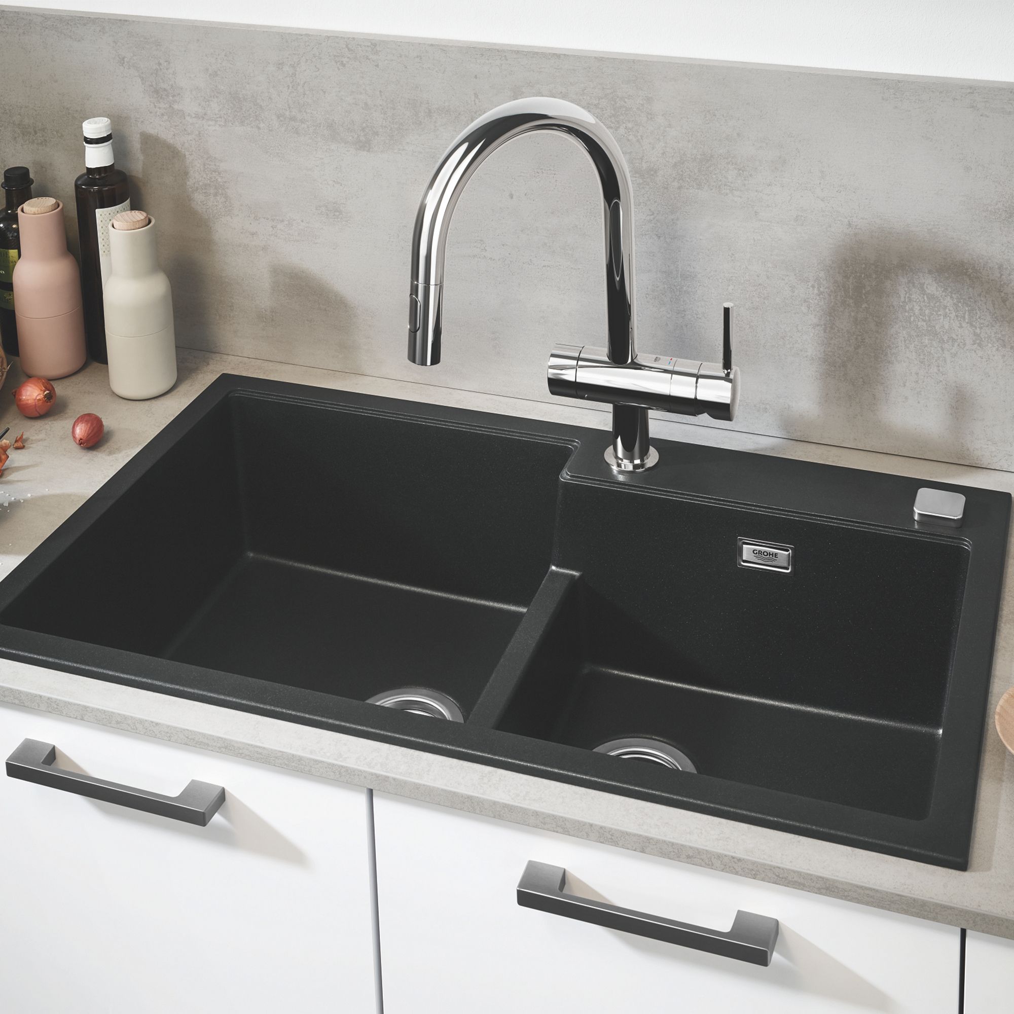 Grohe Minta Chrome-plated Kitchen Pull-out mono mixer Tap