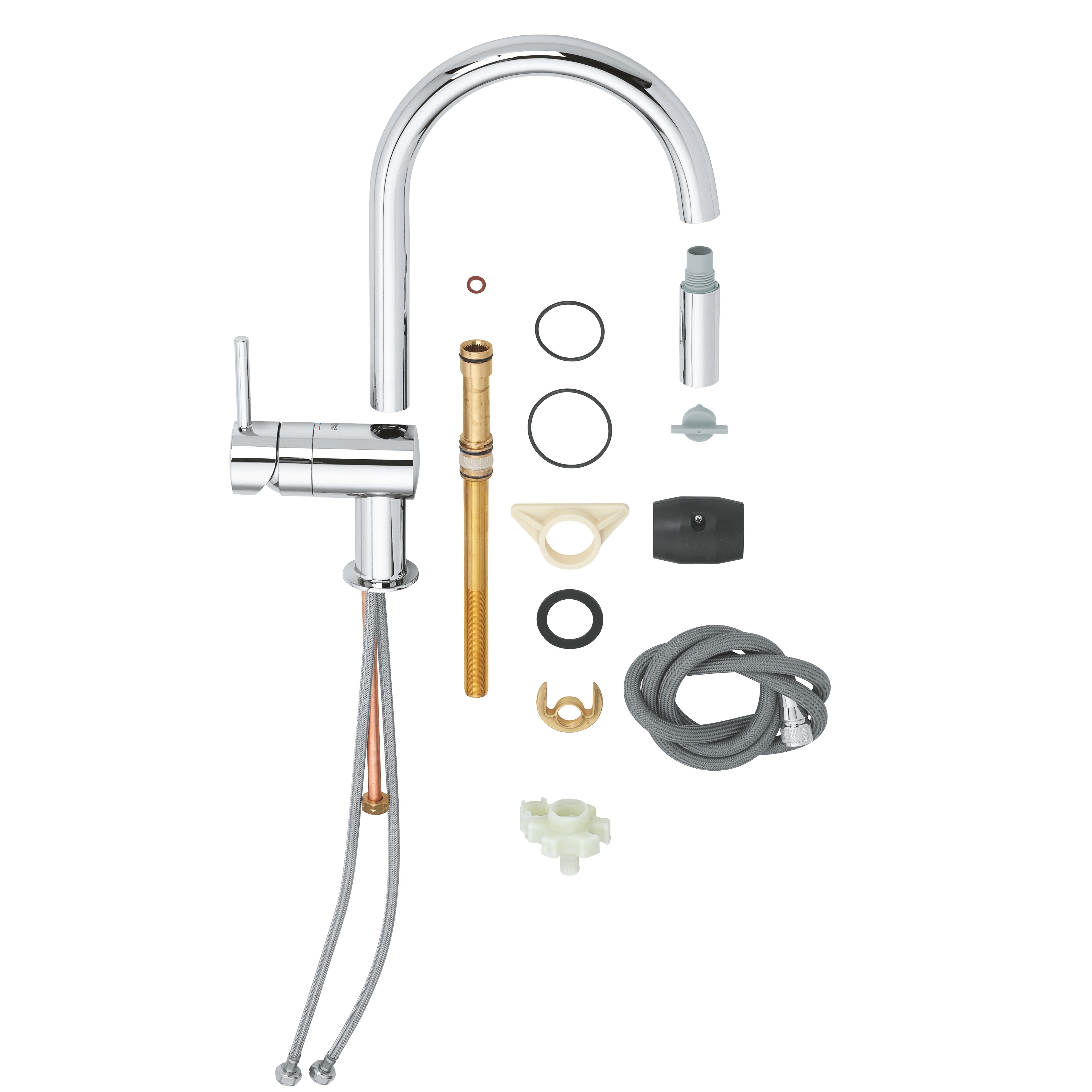 Grohe Minta Chrome-plated Kitchen Pull-out mono mixer Tap