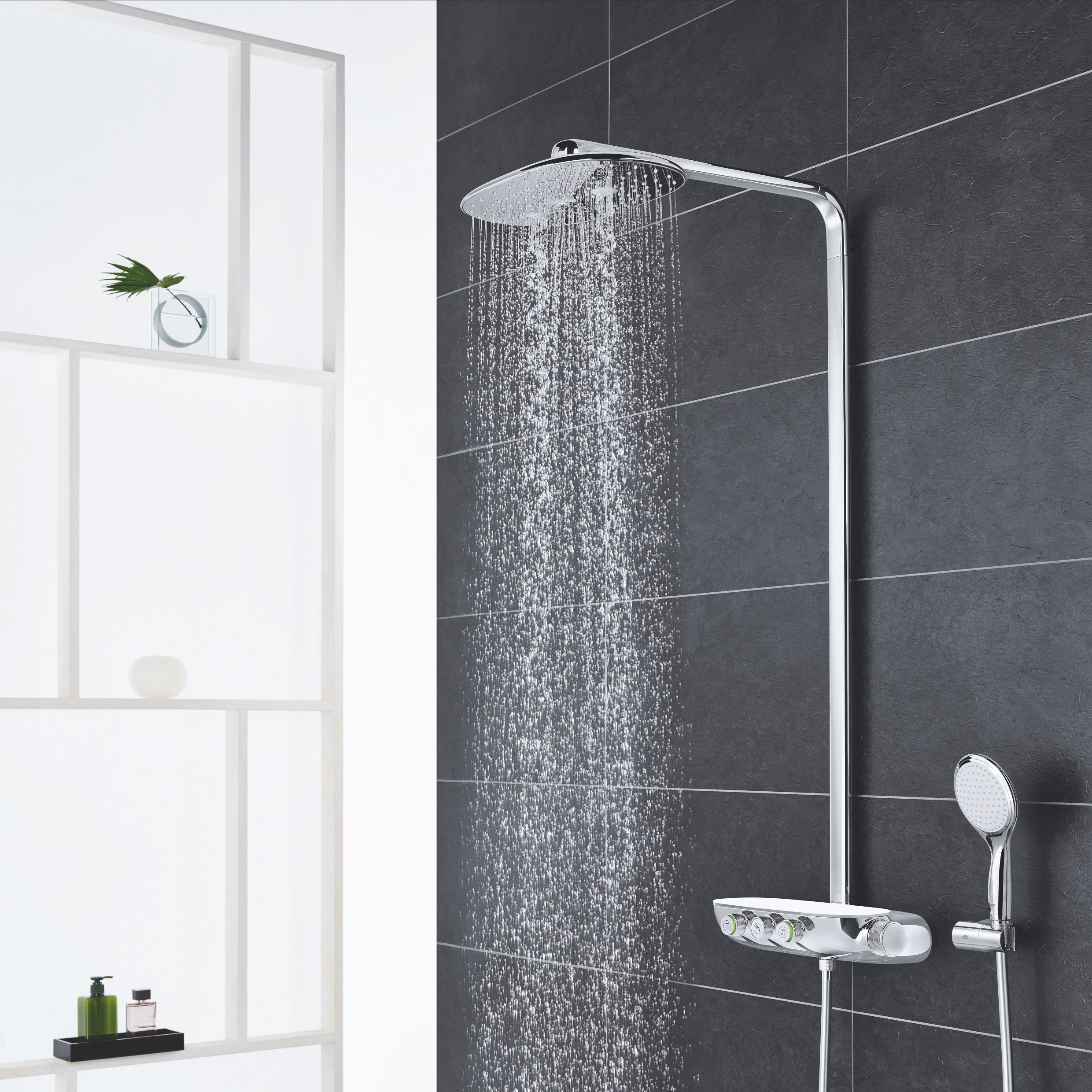Grohe Rainshower SmartControl 360 Duo Chrome effect Thermostatic Multi head shower