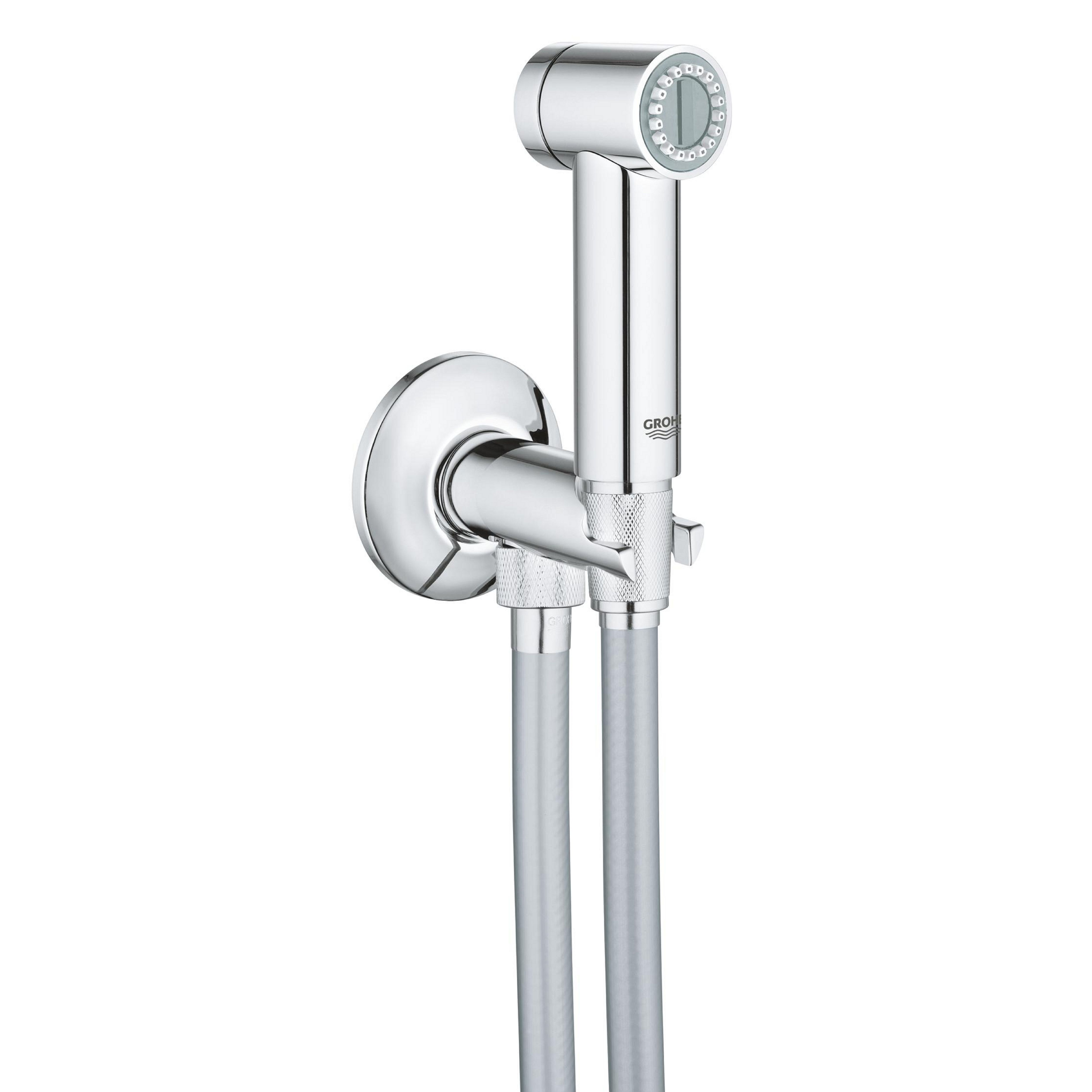 Grohe Sena Gloss Chrome effect Wall-mounted Single-spray pattern Bidet sprayer kit