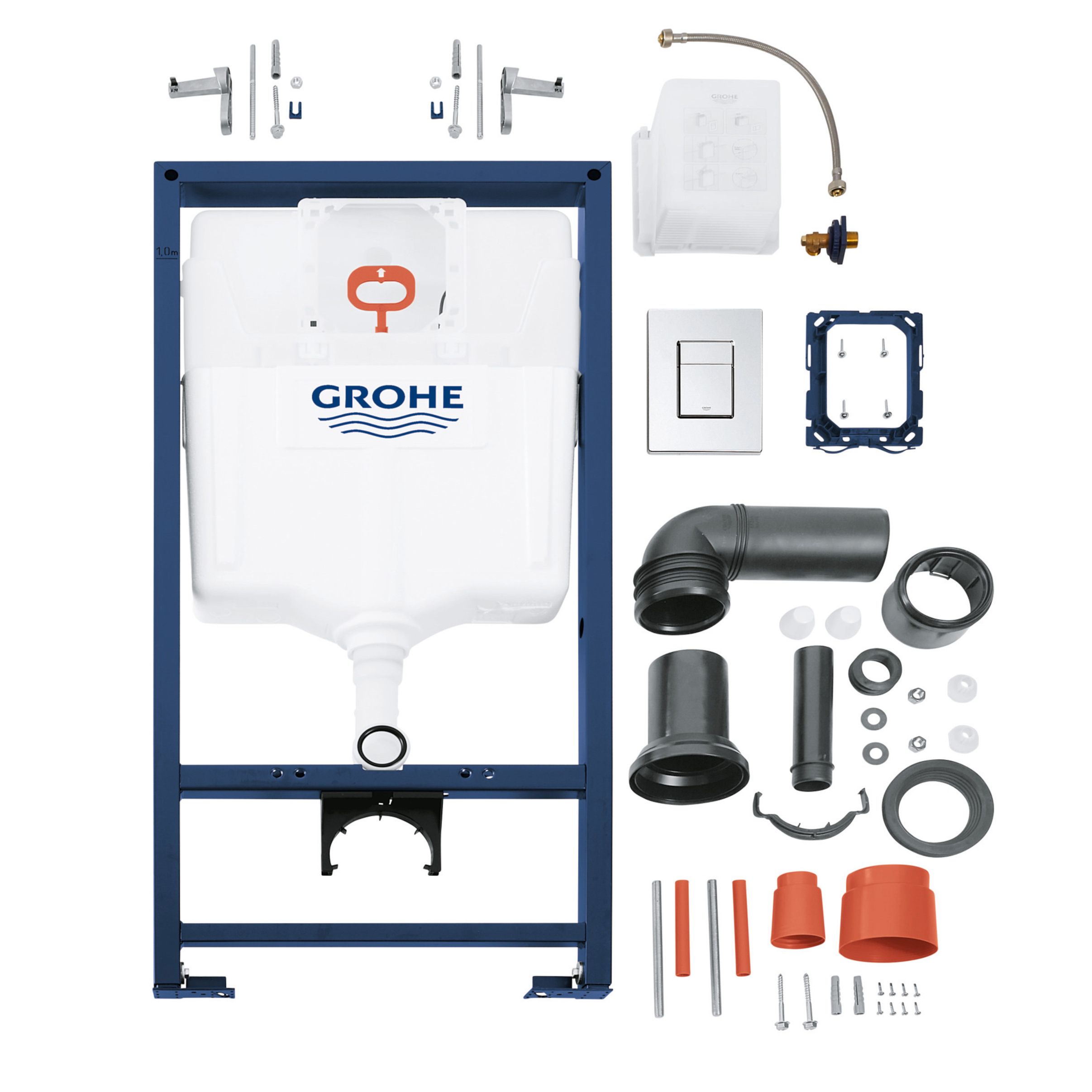 Grohe Solido Blue Concealed Wall-mounted Dual Toilet Cistern frame set (H)113cm