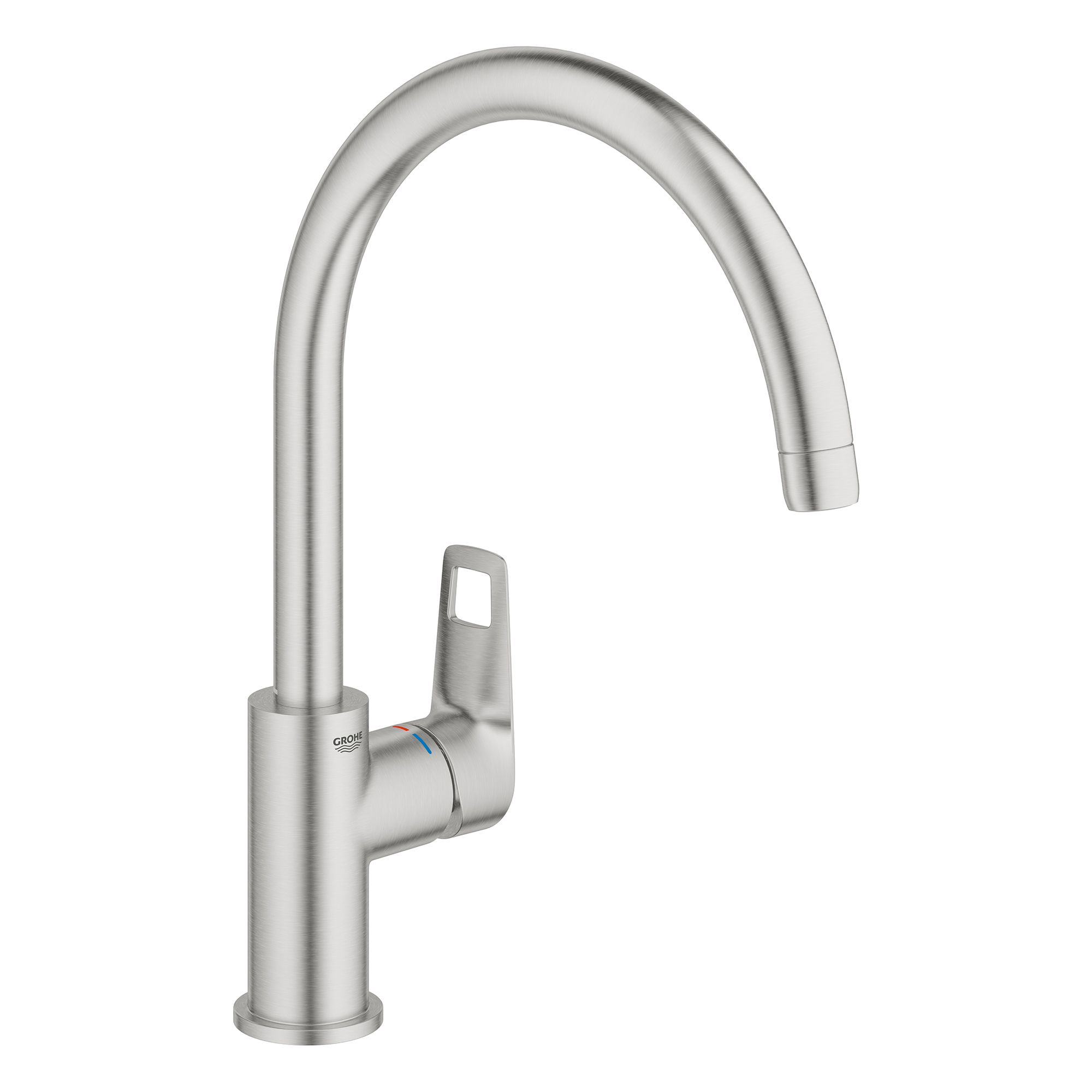Grohe Start Cumbria Stainless steel effect Chrome-plated Kitchen Side lever Tap