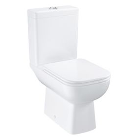 Grohe Start Edge Alpine White Slim Close-coupled Round Toilet & cistern with Soft close seat