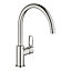 Grohe Start loop Stainless steel effect Kitchen Deck Tap
