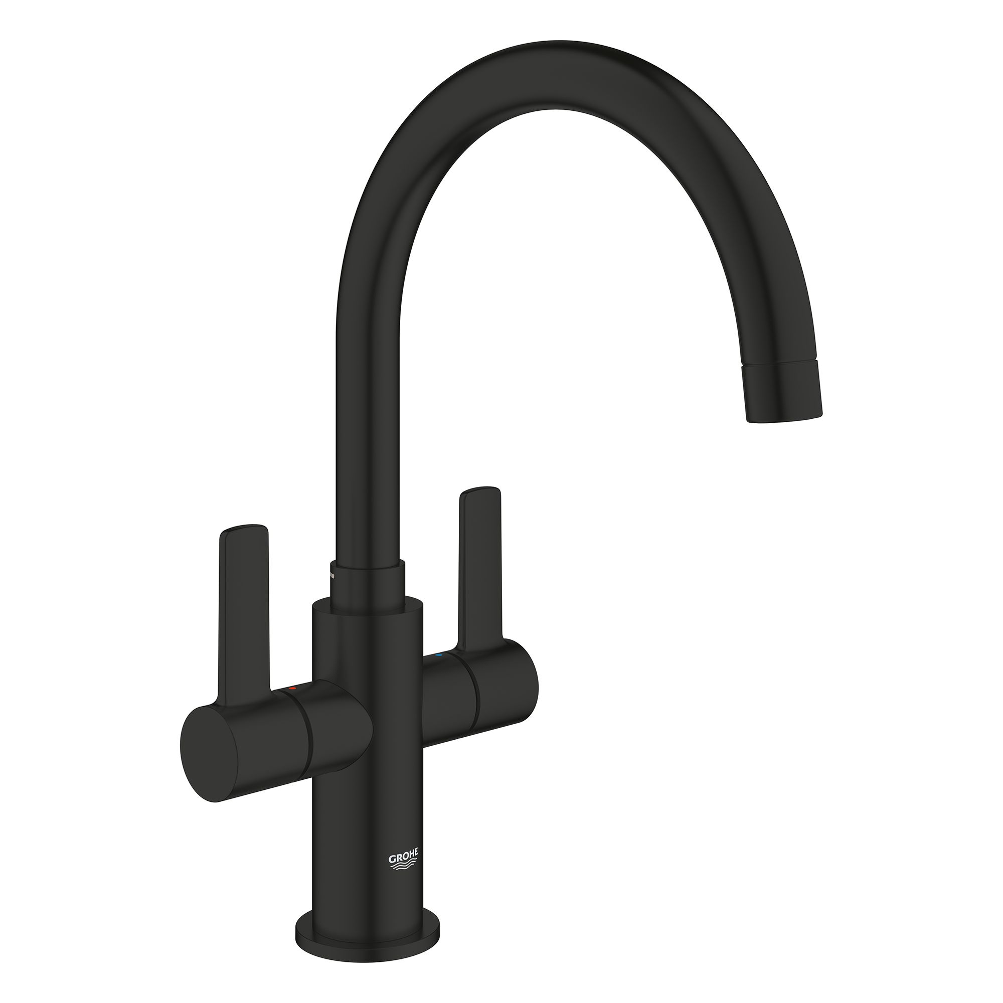 Grohe Start Matt Black Chrome-plated Kitchen Dual lever Tap