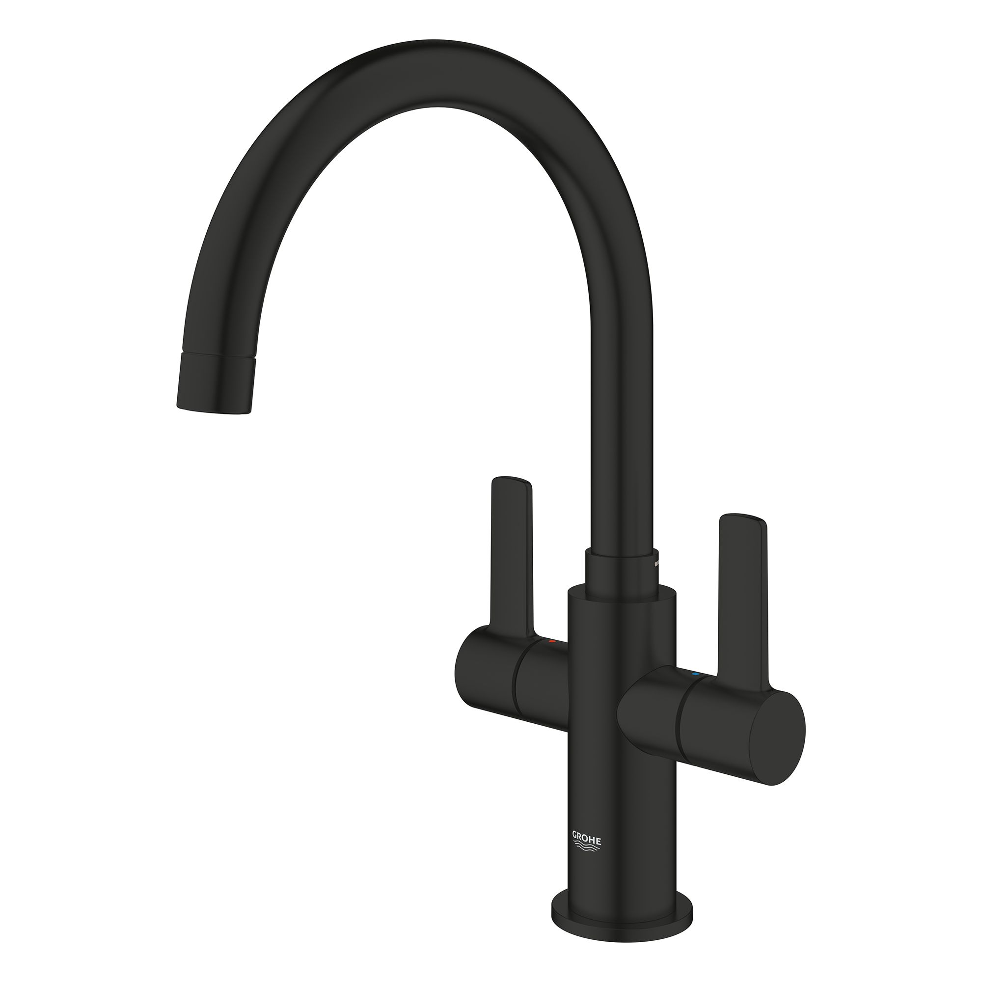 Grohe Start Matt Black Chrome-plated Kitchen Dual lever Tap