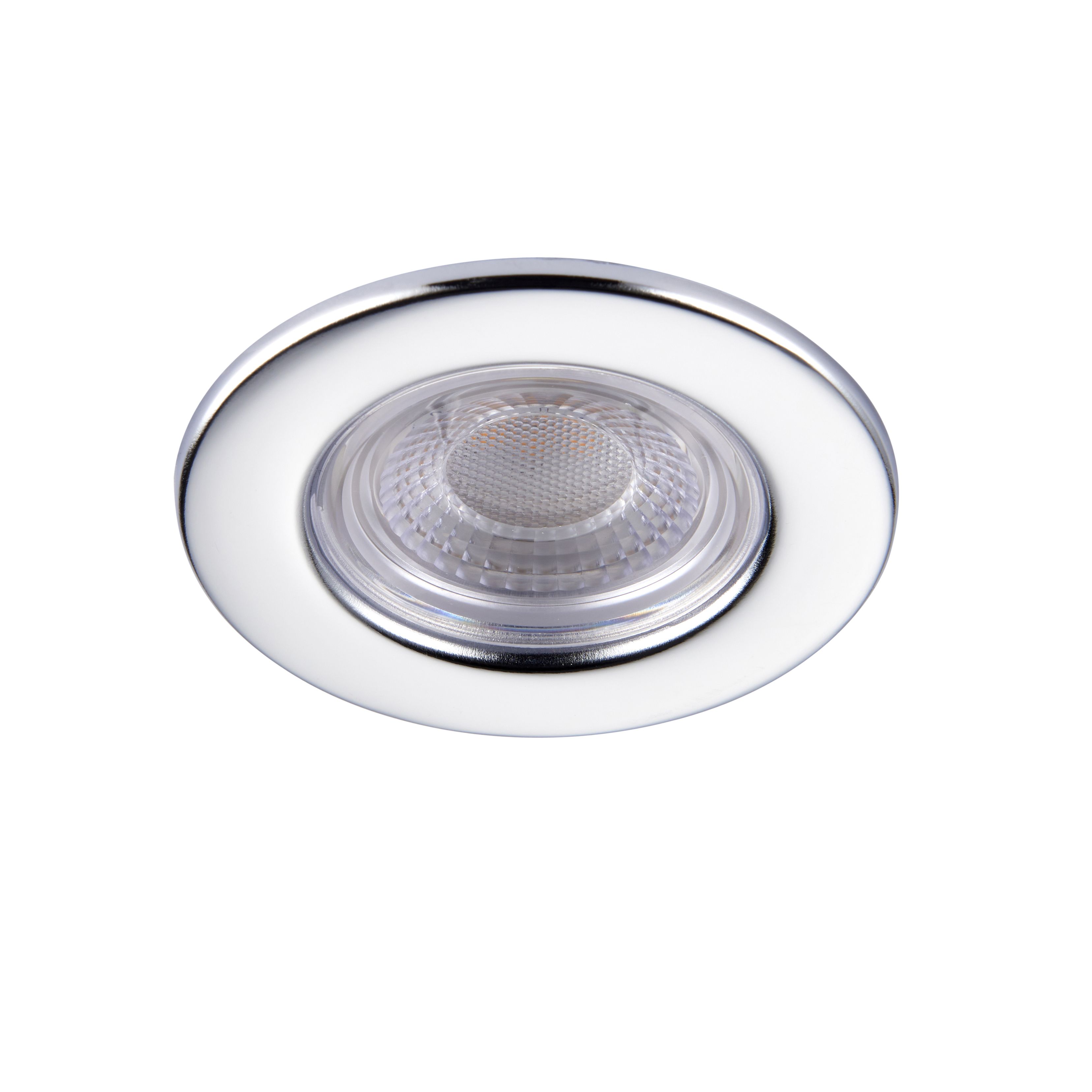 GuardECO Chrome effect Non-adjustable LED Cool white Downlight 6W IP65
