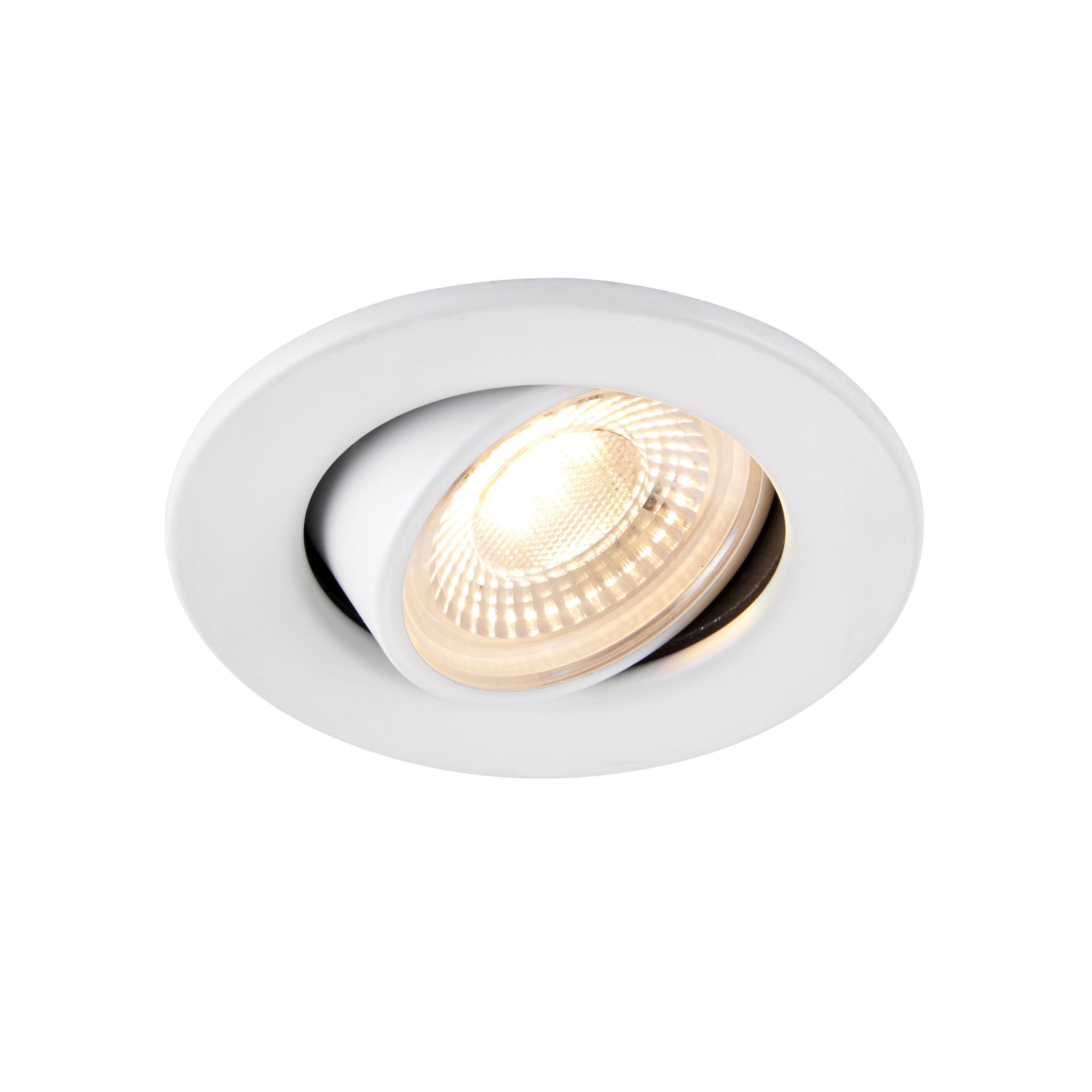 GuardECO White Adjustable LED Warm white Downlight 6W IP20, Pack of 10
