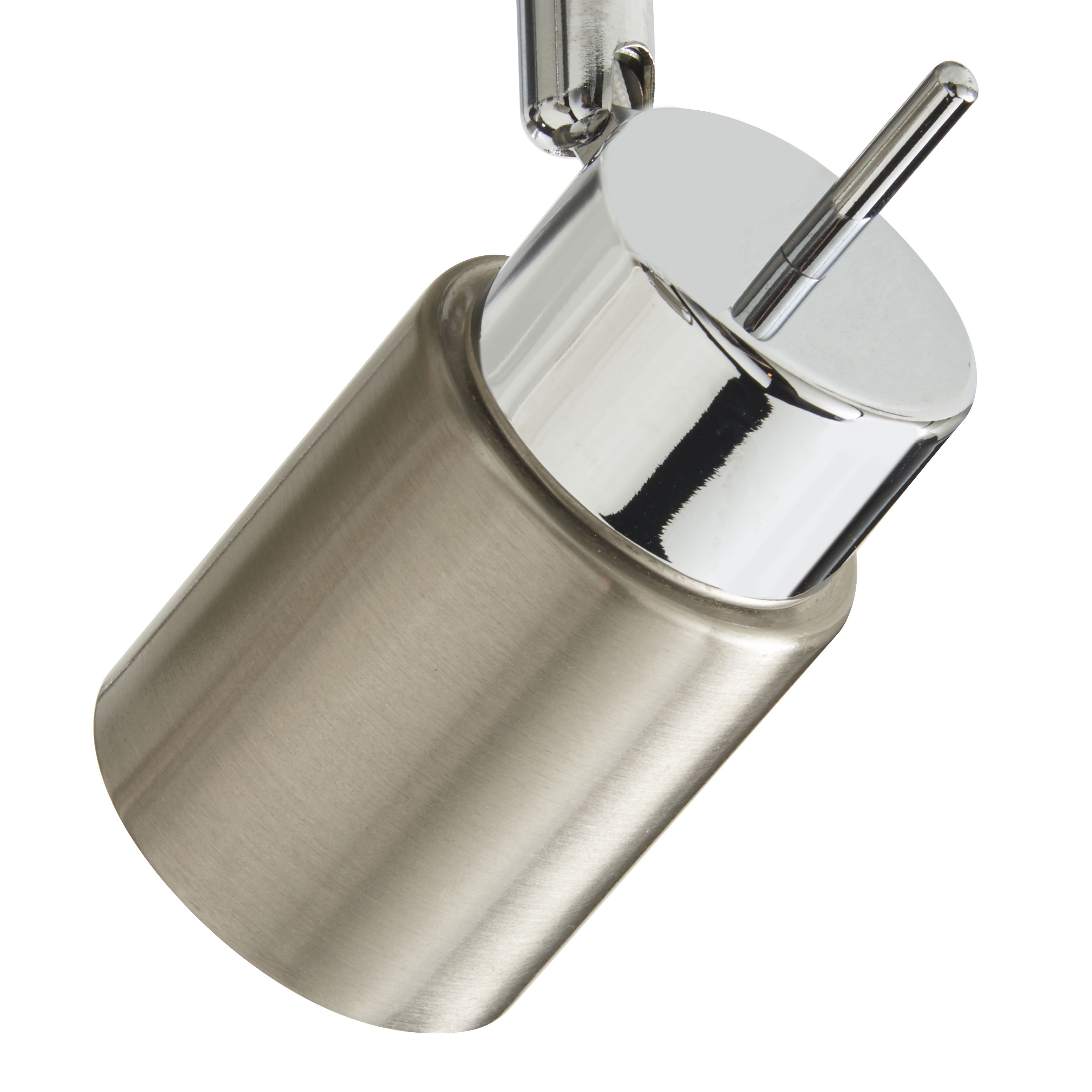 Hades Plate Square Satin nickel effect 4 Light Spotlight
