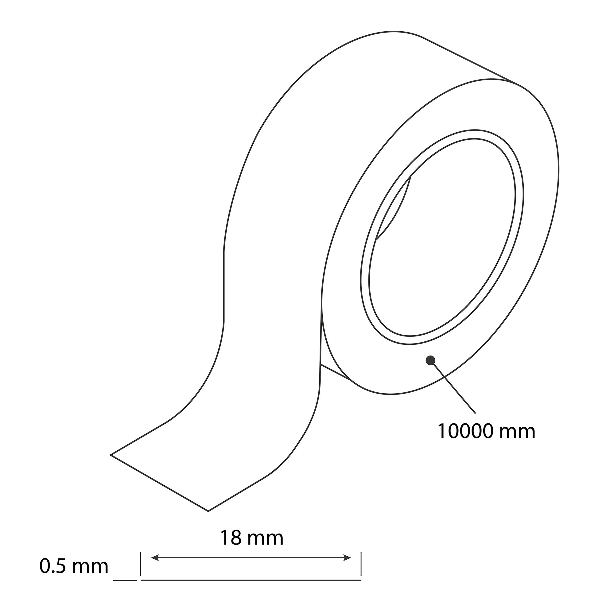 Hafele Pebble Grey Edging tape, (L)10m (W)18mm