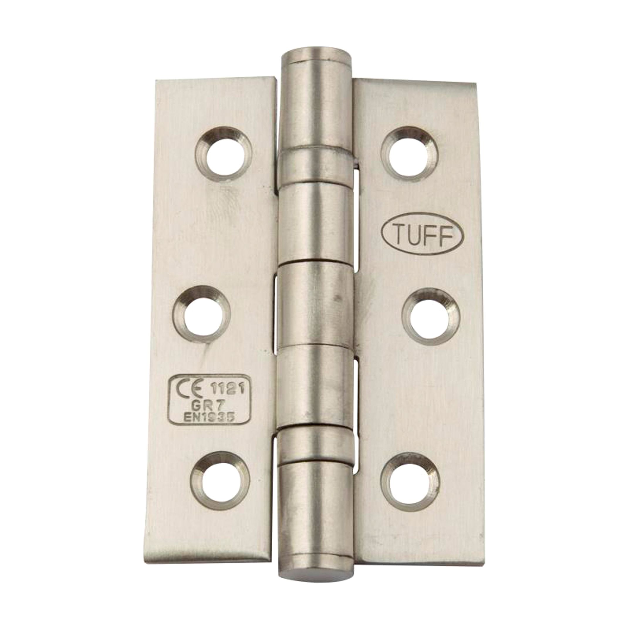 Hafele Satin Stainless steel Butt Door hinge CE7 (L)76mm, Pack of 20